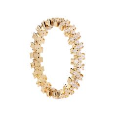 PDPAOLA Crown Gold-Plated Eternity Ring