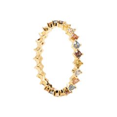 PDPAOLA Sage Gold-Plated Eternity Ring