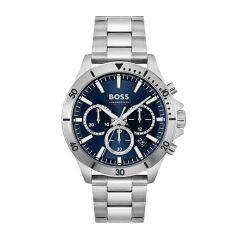 BOSS Watches Troper Steel & Blue Dial 45MM Chronograph Watch