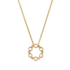 Hot Diamonds x Jac Jossa Calm Pearl Circle Pendant Necklace