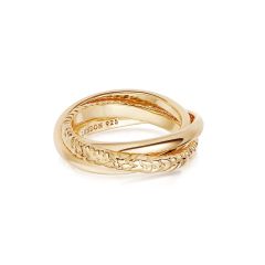 Daisy Est&eacute;e Lalonde 18CT Gold-Plate Trinity Ring