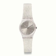 Swatch Silver Glistar Too 25MM Glitter Watch
