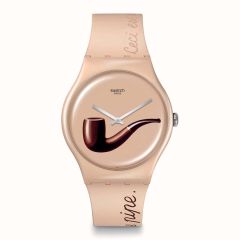 Swatch La Trahison Des Images By Rene Magritte 41MM Watch