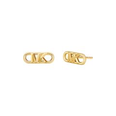 Michael Kors MK Logo Link Gold-Plated Stud Earrings
