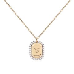 PDPAOLA Zodiac Taurus Gold-Plated Pendant Necklace