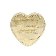 Estella Bartlett Gold Croc Mini Heart Jewellery Box