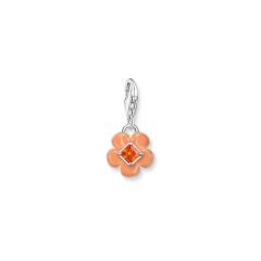 Thomas Sabo Orange Flower Silver Pendant Charm