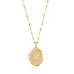 Ania Haie Sparkle Locket Gold-Plated Pendant Necklace