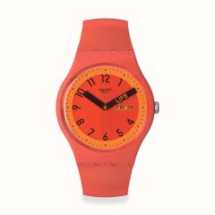 Swatch Proudly Red 41MM Day & Date Watch