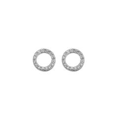 Hot Diamonds Striking Circle Silver Stud Earrings