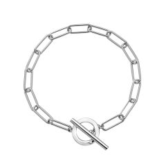 Hot Diamonds Linked T-Bar Sterling Silver Chain Bracelet