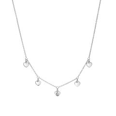 Hot Diamonds Heart Charms Sterling Silver Necklace