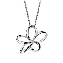 Hot Diamonds Natural Sterling Silver Pendant Necklace