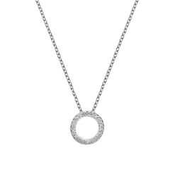 Hot Diamonds Striking Circle Silver Pendant Necklace