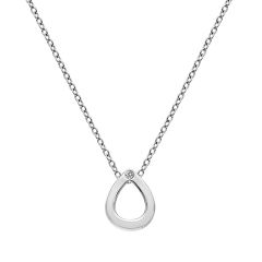 Hot Diamonds Amulet Teardrop Silver Pendant Necklace