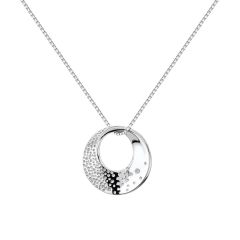 Hot Diamonds Quest Circle Silver Pendant Necklace