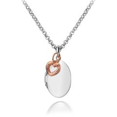 Hot Diamonds Heart Dangle Oval Locket Pendant Necklace