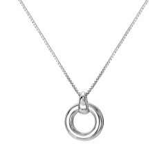 Hot Diamonds Forever Circle Silver Pendant Necklace