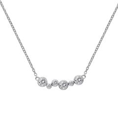 Hot Diamonds Tender Six-Stone White Topaz & Silver Necklace