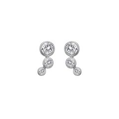 Hot Diamonds Tender Three-Stone Topaz & Silver Stud Earrings
