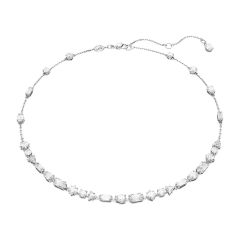 Swarovski Mesmera Mixed White Crystal Rhodium-Plated Necklace