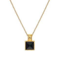 Hot Diamonds x Jac Jossa Black Onyx Square Pendant Necklace