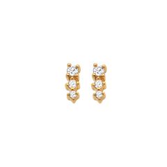 Hot Diamonds x Jac Jossa White Topaz Graduated Micro Stud Earrings
