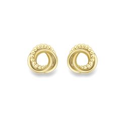 9CT Yellow-Gold Open Knot Stud Earrings