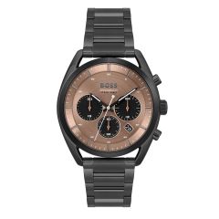 BOSS Watches Top Sport Black Steel 44MM Chronograph Watch