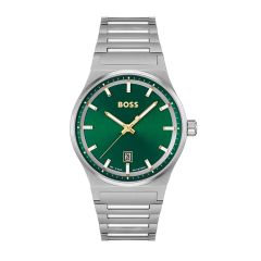 BOSS Watches Candor Steel & Green Dial 41MM Watch