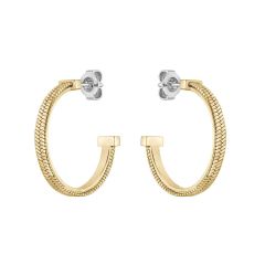 BOSS Jewellery Zia Gold-Plated Hoop Earrings