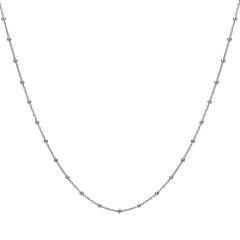 Hot Diamonds Intermittent Bead Silver Cable Chain Necklace