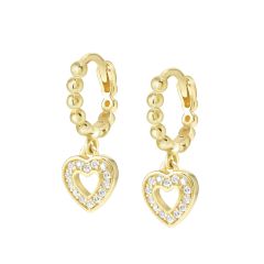 Nomination Lovecloud Heart Gold-Plated Drop Earrings