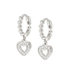 Nomination Lovecloud Heart Sterling Silver Drop Earrings