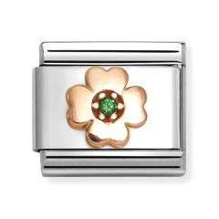 Nomination Composable Classic Clover & Green Stone Charm