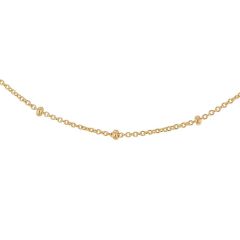 Gold-Plated Silver Ball & Curb Chain Necklace