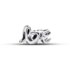 Pandora Moments Silver Handwritten Love Charm