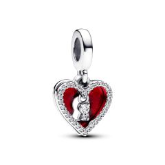 Pandora Moments Red Heart & Keyhole Double Dangle Charm