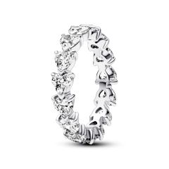 Pandora Row of Hearts Sterling Silver Eternity Ring