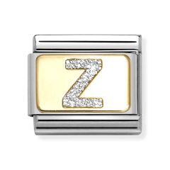 Nomination Composable Classic Letter Z Glitter Gold & Steel Charm