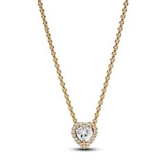Pandora Sparkling Heart 14K Gold-Plated Collier Necklace