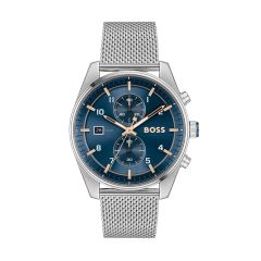 BOSS Watches Skytraveller Chronograph Steel & Blue 44MM Watch