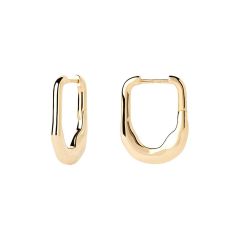 PDPAOLA Magma Gold-Plated Hoop Earrings