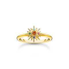 Thomas Sabo Full Sun Cubic Zirconia & Gold-Plated Ring