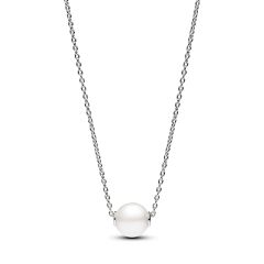 Pandora Timeless Silver Treated Freshwater Cultured Pearl Collier Necklace