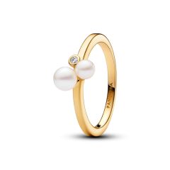 Pandora Timeless Duo Treated Freshwater Cultured Pearls Ring