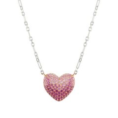 Nomination Crysalis Pink Heart Cubic Zirconia Necklace