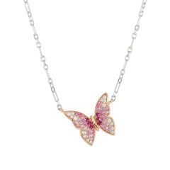 Nomination Crysalis Pink Butterfly Cubic Zirconia Necklace