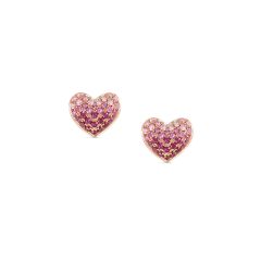 Nomination Crysalis Pink Heart Cubic Zirconia Stud Earrings