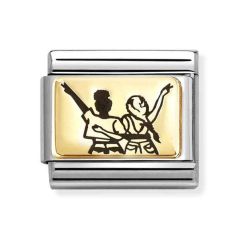 Nomination Composable Classic Steel & Gold Friends Link Charm